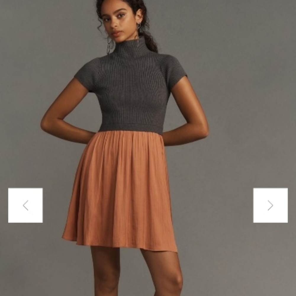 Anthropologie - The Thea Twofer Sweater Dress: Short-Sleeve Mini Edition